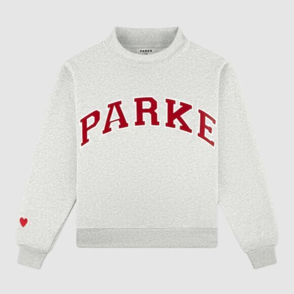 Parke Grey Valentine's Varsity Mockneck 🤍💗 - Picture 2 of 5